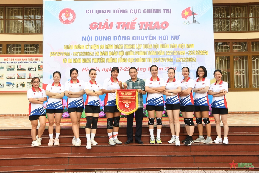 View - 	Giải thể thao bóng chuyền hơi nữ cơ quan Tổng cục Chính trị